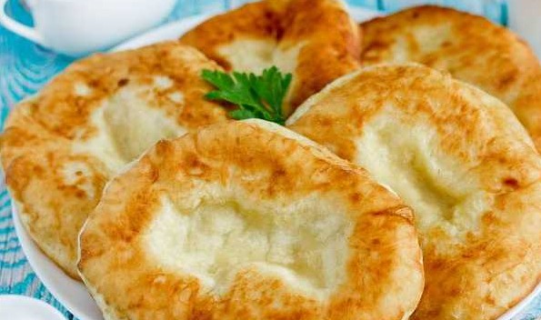 Langos Made from Potato Yeast Dough