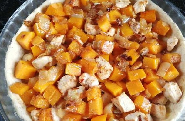 Quiche with Pumpkin and Chicken Fillet step 14
