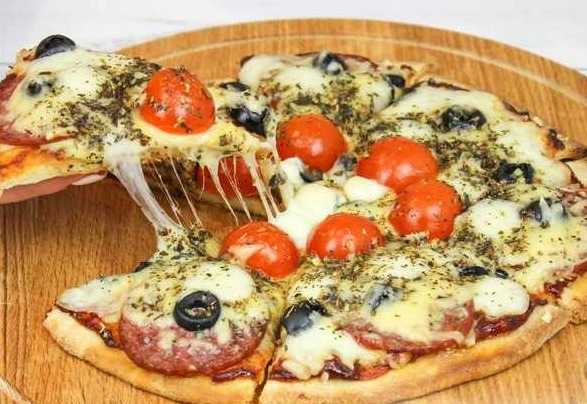 Pizza in a Pan, from Kefir Dough