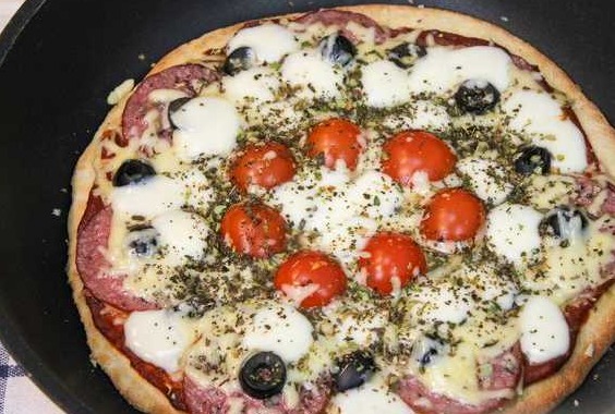 Pizza in a Pan, from Kefir Dough step 11
