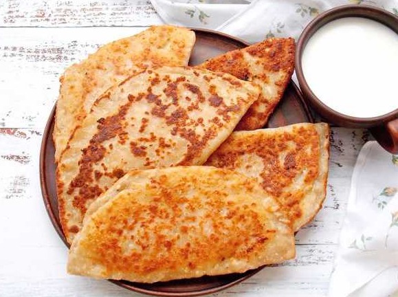Kefir Pies with Cheese and Ham