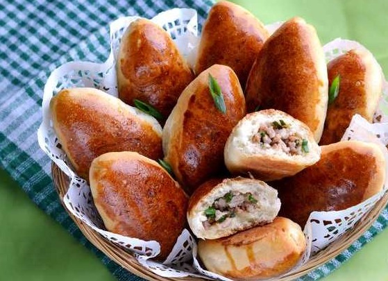 Yeast Pies with Minced Meat and Green Onions step 22