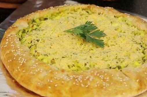 Pie with Cabbage, Eggs, Herbs and Cheese