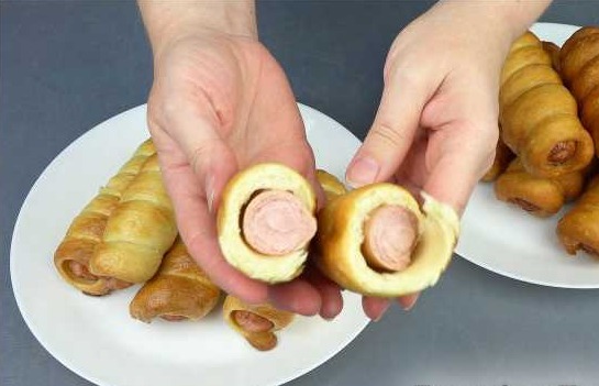 Sausages in Dough (the Simplest Recipe for Yeast Dough) step 6