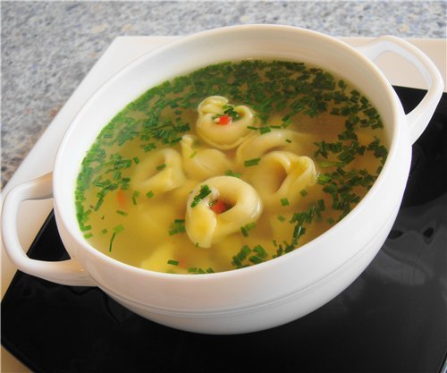 Soup – Broth with Tortellini