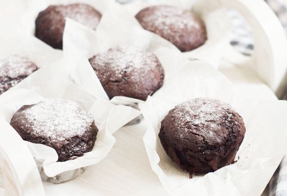 Chocolate Muffins with Vegetable Oil, no Eggs