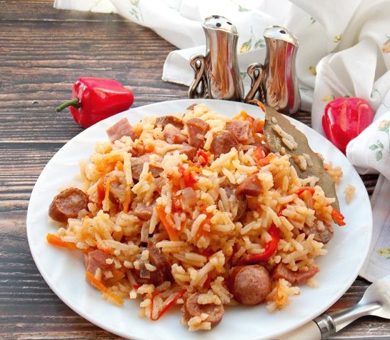 Rice with Sausages and Vegetables
