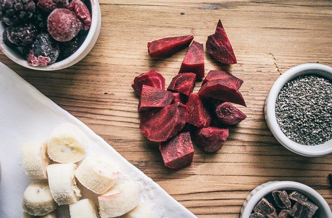 Dark chocolate + beets