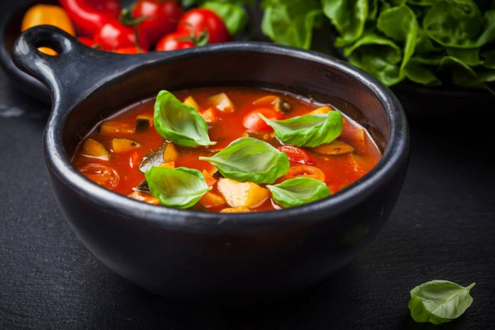 Minestrone with Tortellini and Parsley