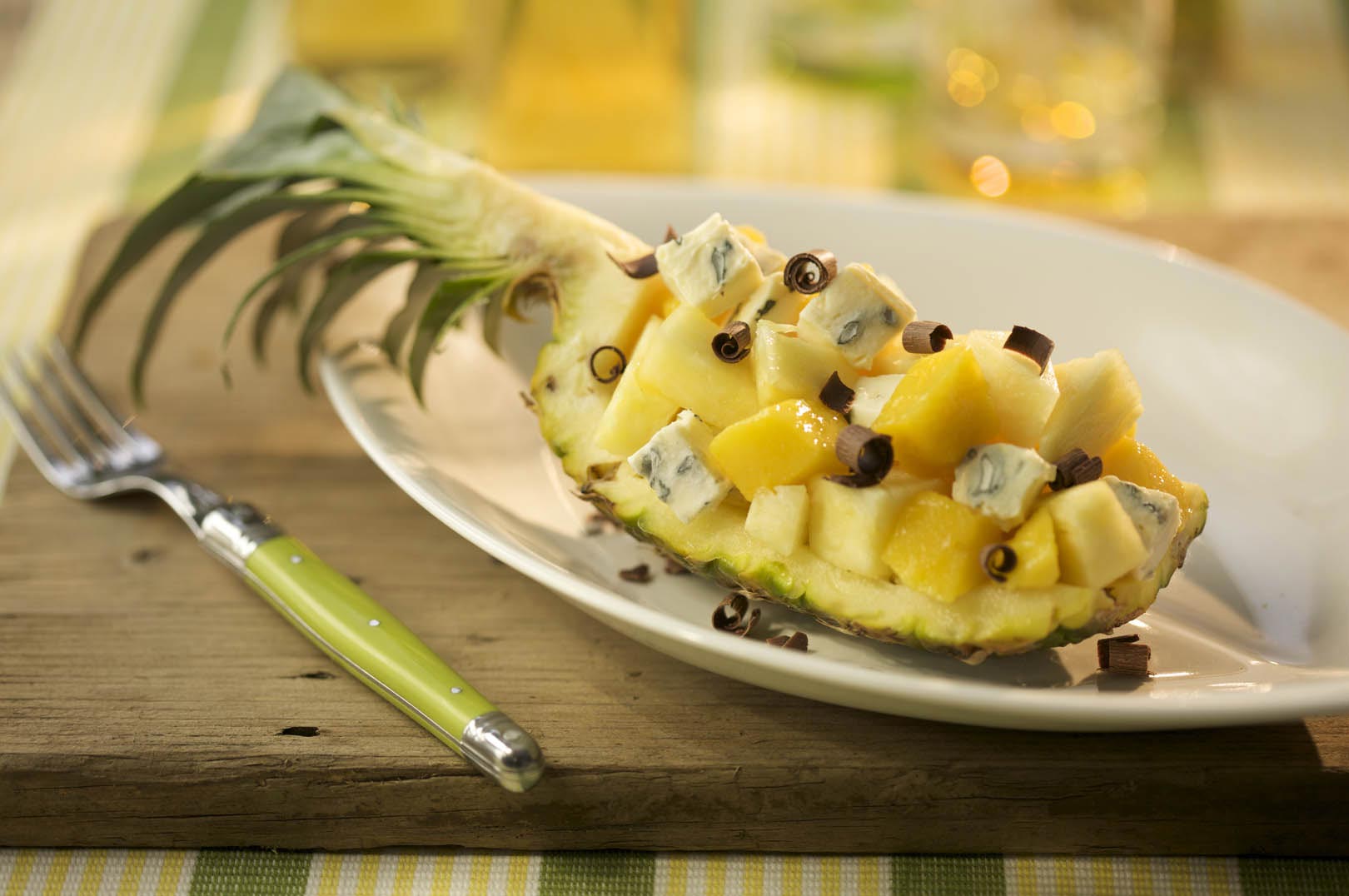 Pineapple + blue cheese