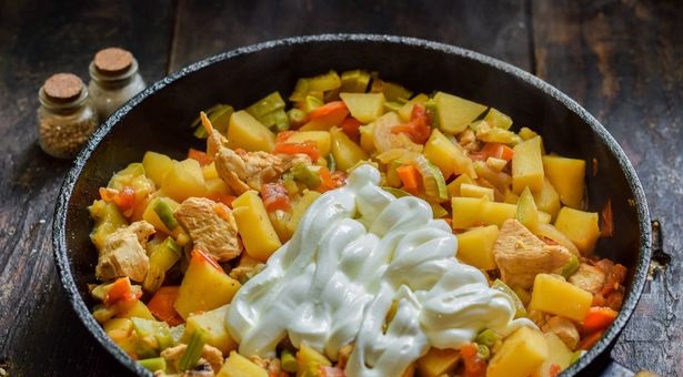 Vegetable Stew with Chicken, Potatoes, Zucchini and Green Beans step 10