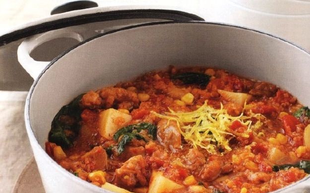 Chicken thigh Ragout with Corn and Potatoes — Boss Kitchen