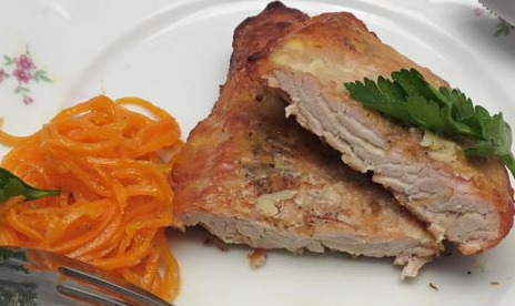 Turkey Chops Baked with Sour Cream