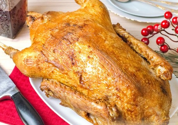 Goose Baked with Cabbage, Chicken Fillet, Liver and Prunes (in Foil) step 29
