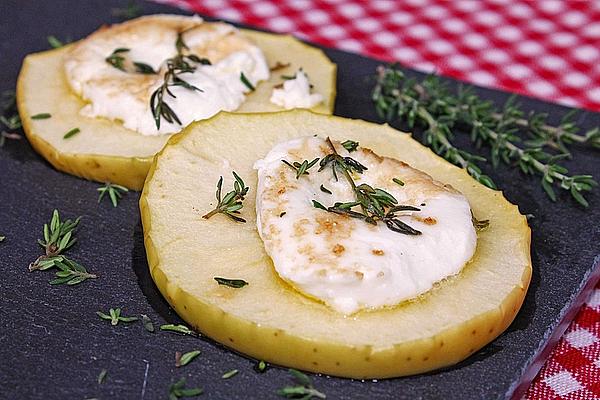 Apple, Baked with Goat Cheese