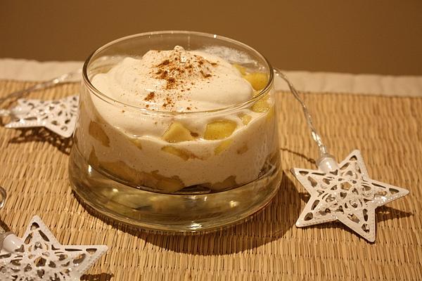 Apple Compote with Cinnamon Cream
