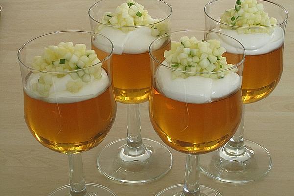 Apple Jelly with Vanilla Mascarpone Cream and Apple Tartare