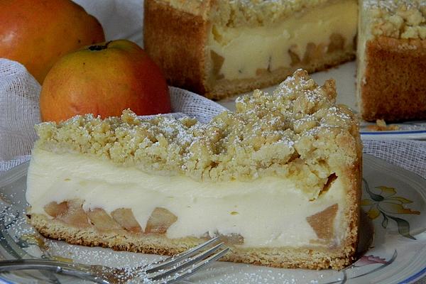 Apple Pie with Vanilla Cream and Sprinkles