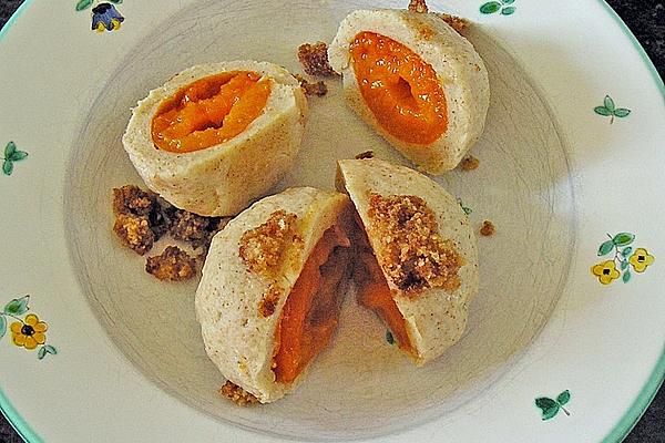 Apricot or Plum Dumplings with Quark Dough