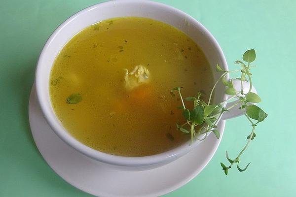 Arabic Chicken Soup with Almond – Raisin – Rice