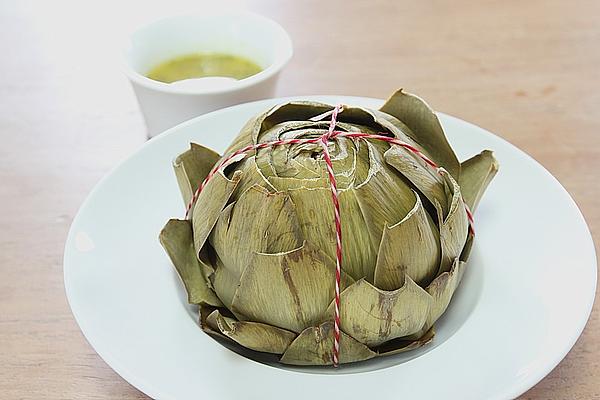 Artichokes with Herb and Mustard Vinaigrette