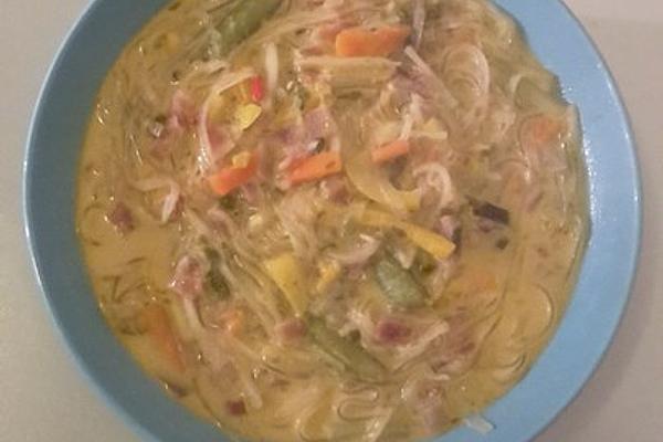Asian Coconut Soup with Glass Noodles