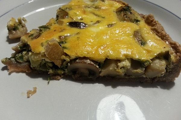 Autumn Tart with Mushrooms and Chestnut Flour
