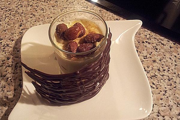 Baked Apple Panna Cotta Dessert in Glass