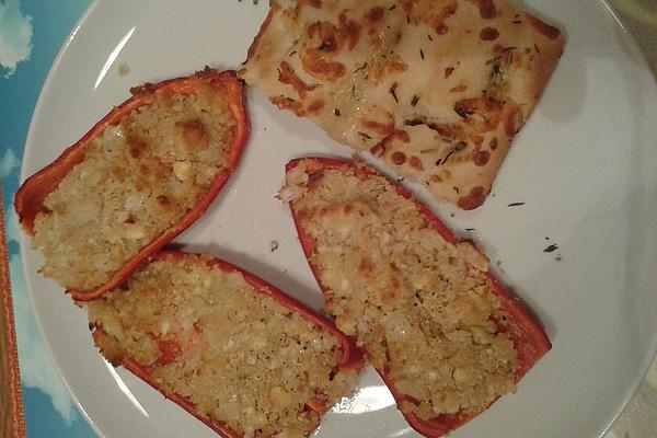 Baked Bell Peppers with Crispy Filling