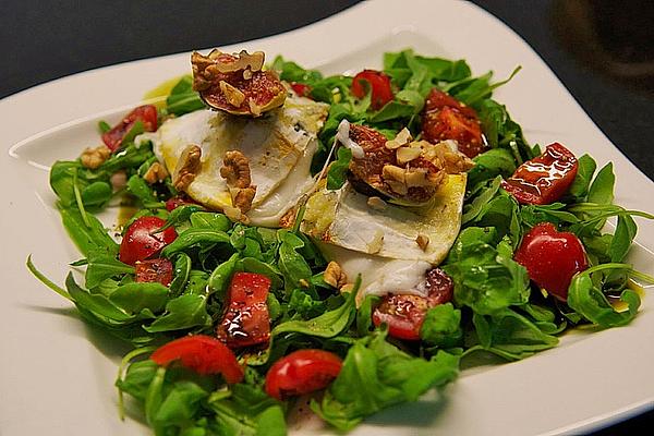 Baked Goat Cheese with Honey, Garlic and Walnuts