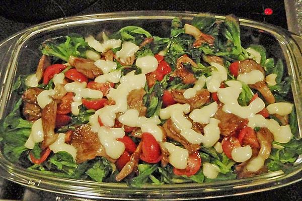 Baked Mozzarella on Lamb`s Lettuce