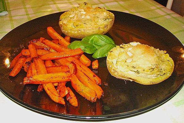 Baked Potatoes Filled with Pesto