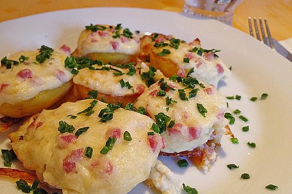 Baked Potatoes with Cheese Crust