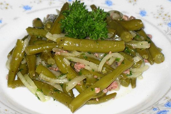 Bean Salad with Bacon and Onions