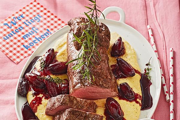 Beef Fillet on Red Wine Shallot Butter