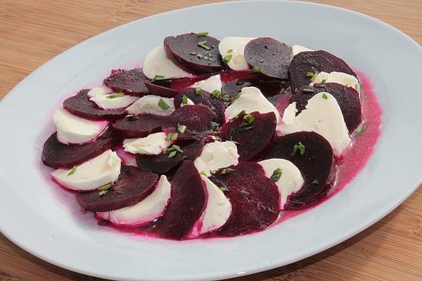 Beetroot Carpaccio with Mozzarella