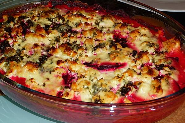Beetroot Lasagna with Feta and Honey