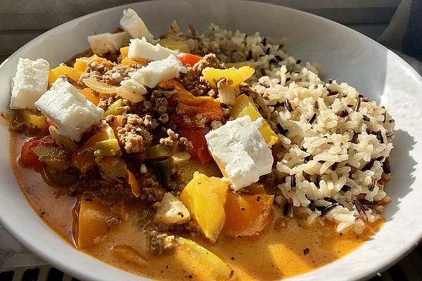 Bell Pepper Chopping Pan with Feta