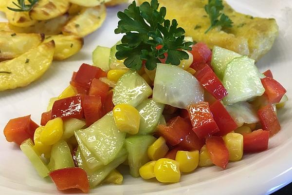 Bell Pepper, Cucumber and Corn Salad
