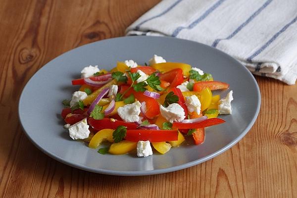 Bell Pepper Salad with Sheep Cheese