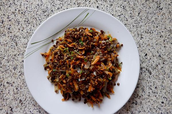 Beluga Lentil Salad with Balsamic Onions