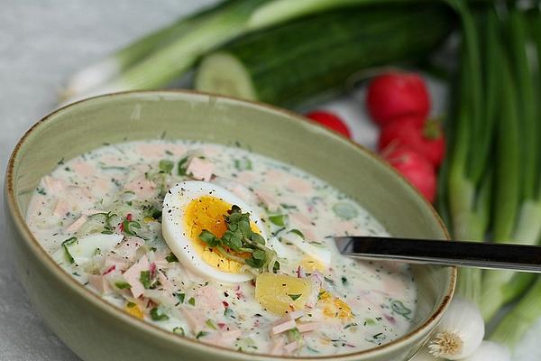 Best Okroshka Made from Mom`s Recipe