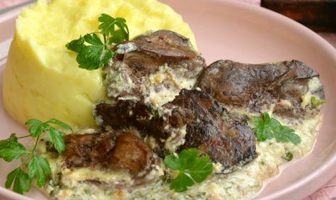 Chicken Liver in Creamy Mustard Sauce