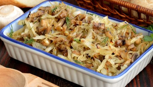 Cabbage with Mushrooms (in the Sleeve)