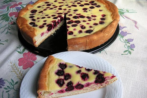 Blackberry Sour Cream Flan