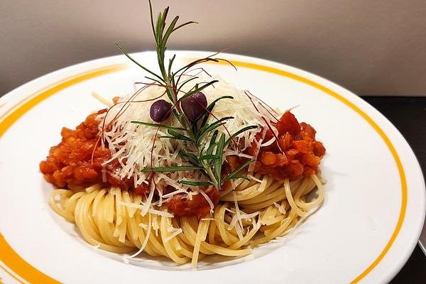 Bolognese Made from Red Lentils
