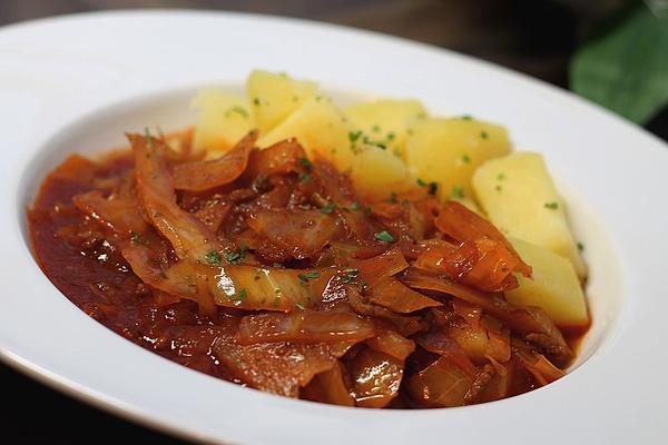 Braised Cabbage with Mince
