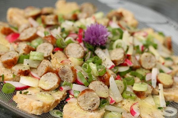 Bread Dumpling Salad with Bratwurst