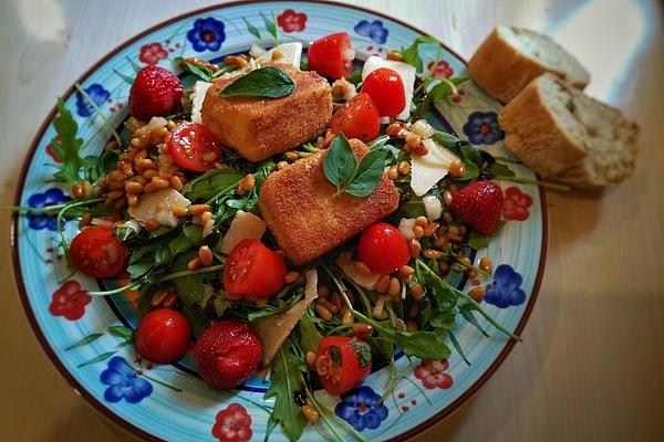 Breaded Feta on Rocket