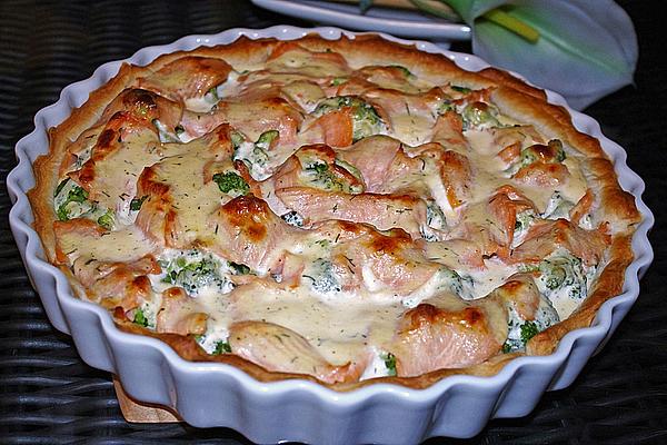 Broccoli Quiche with Smoked Salmon